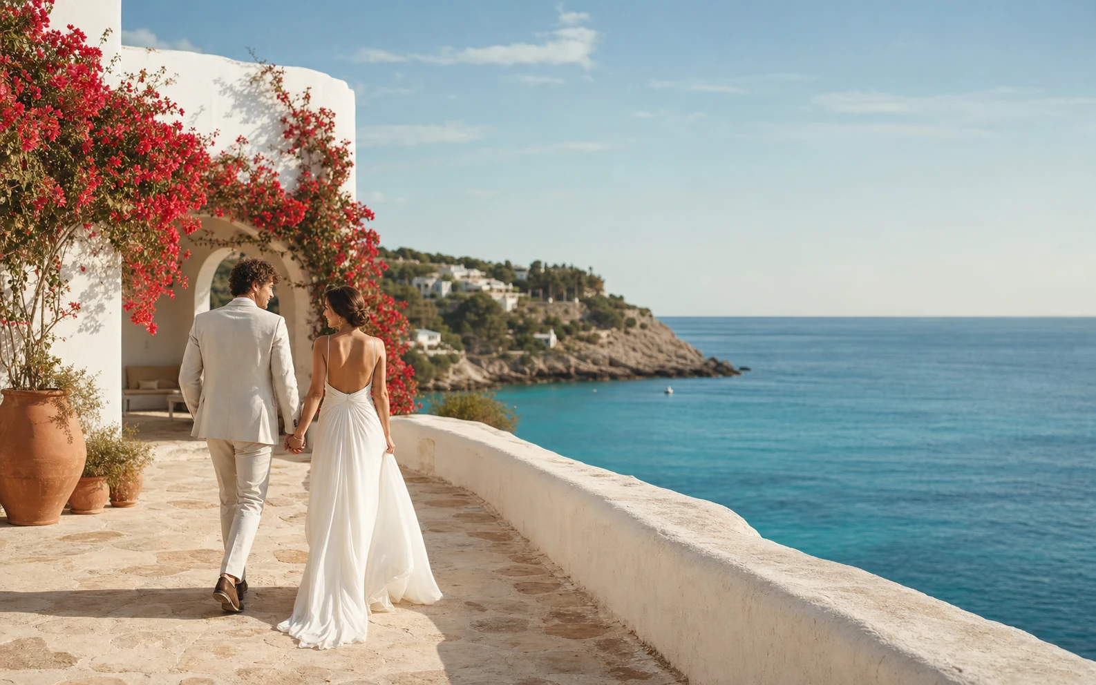 Plantilla de boda de estilo mediterráneo